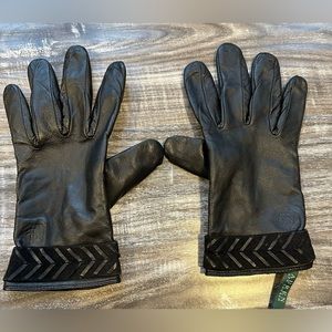 Lauren By Ralph Lauren Leather Gloves, NWOT, WMedium
